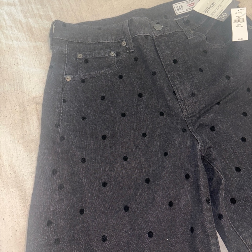 Gap jeans brand new with tags! Cutest polka dot detail